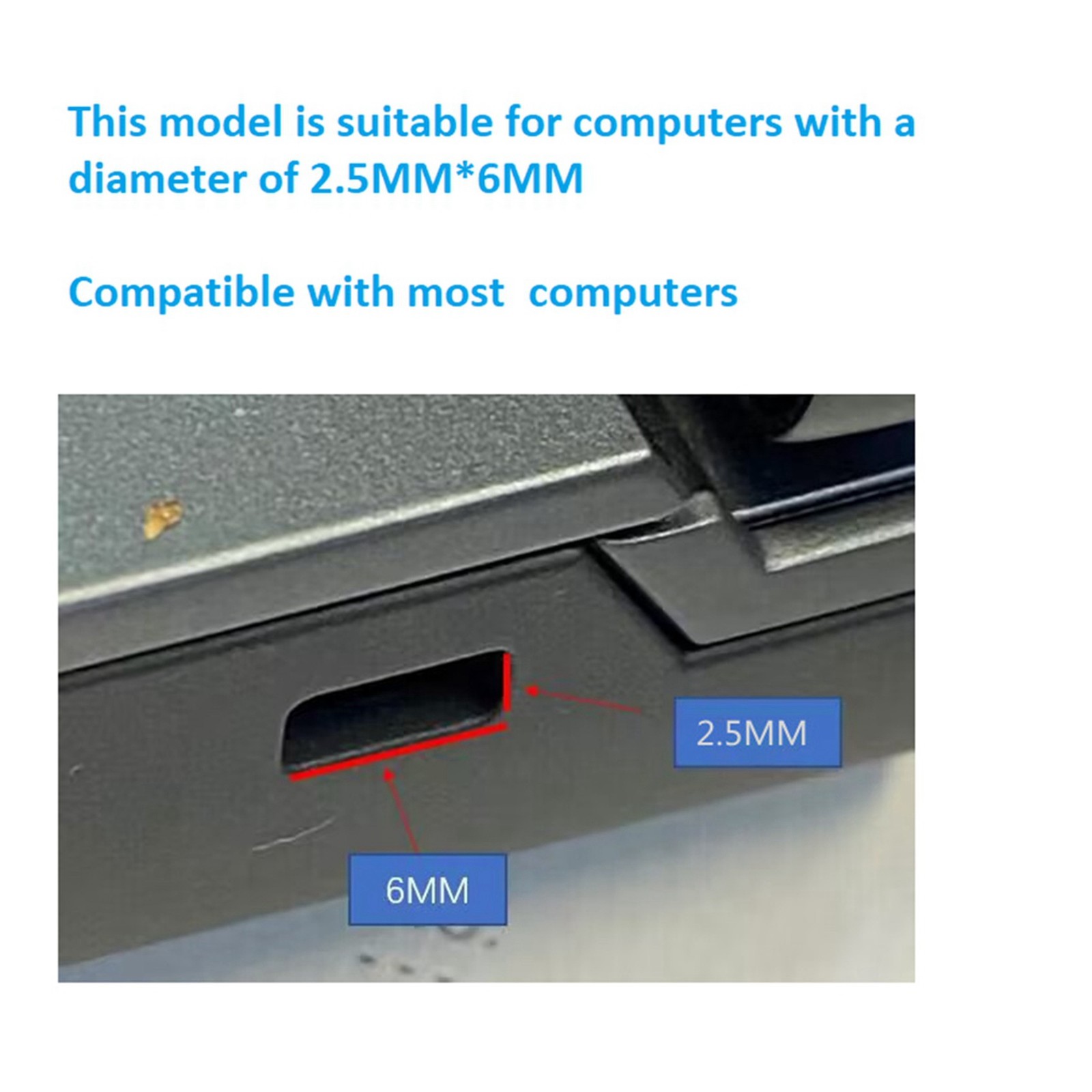 3X Computer Lock Laptop Lock, Suitable for 6mm X 2.5mm Lock Hole 8819