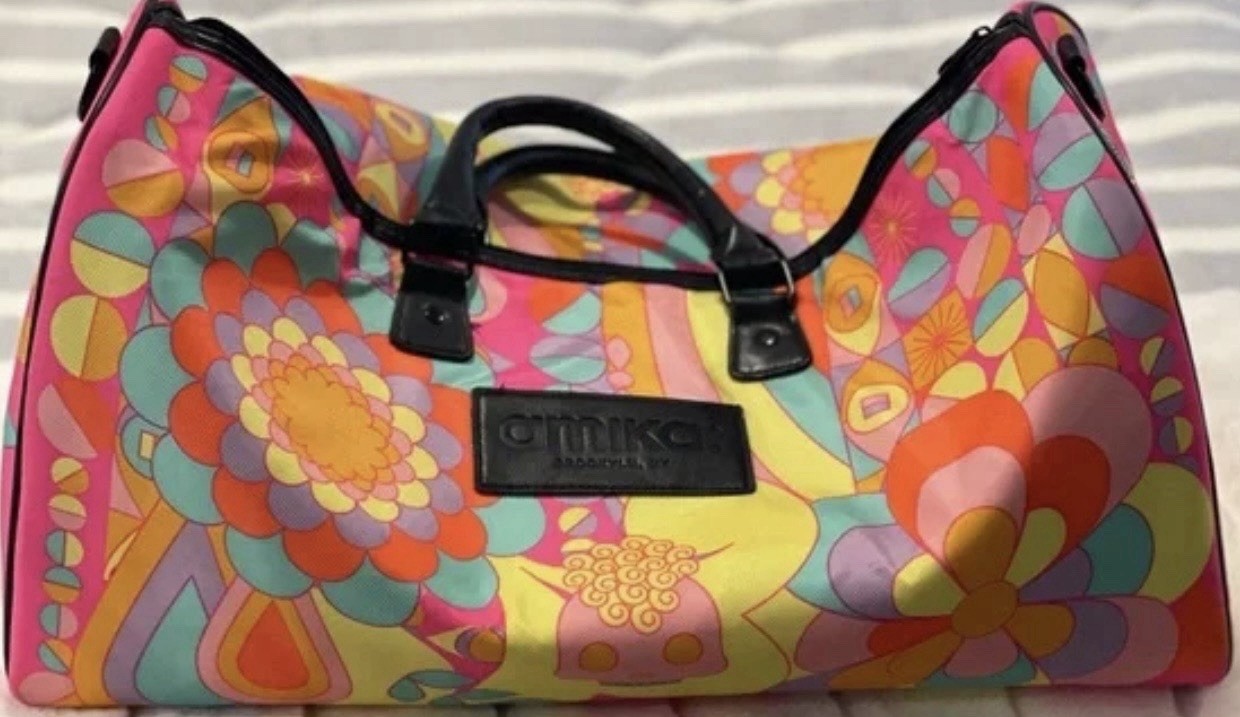 Amika Multicolor 20" Duffle Bag Nylon Polyester Double Handles Zip Closure