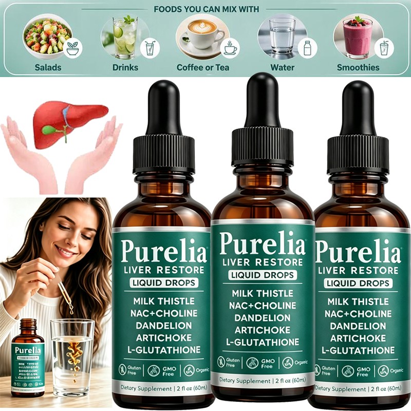 5PCS Purelia Liver Restore Drops – Complete Liver Detox Support Supplement 60ml