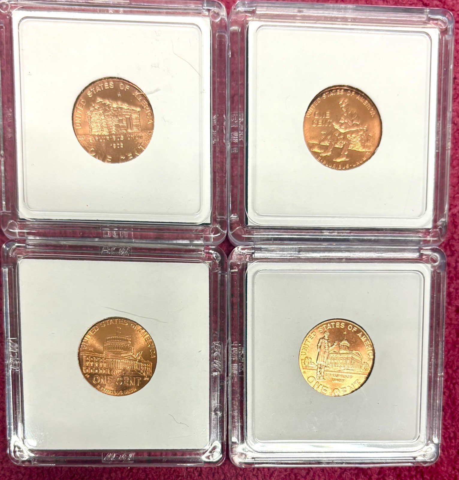 2009 D / LINCOLN BICENTENNIAL/ 4 NEAR PERFECT COINS  IN SNAPS / ONLY 784K MINTED