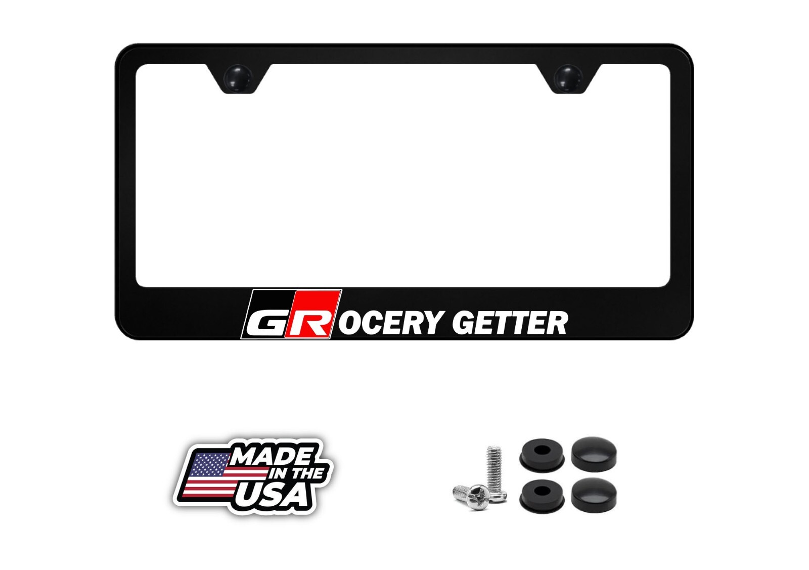 Toyota GR 86 GROCERY GETTER Black METAL License Plate Frame