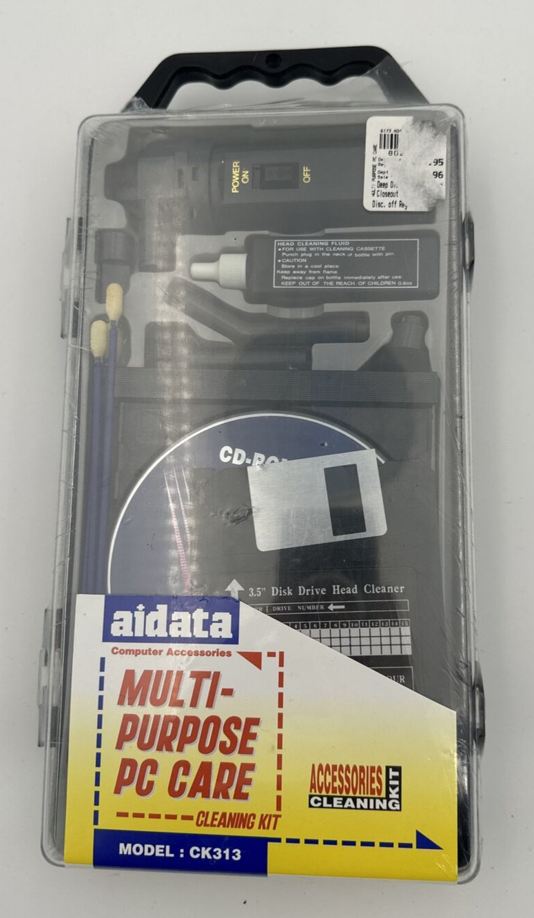 Aidata Multi Purpose PC Care Cleaning Kit - Floppy & CD - Factory Sealed