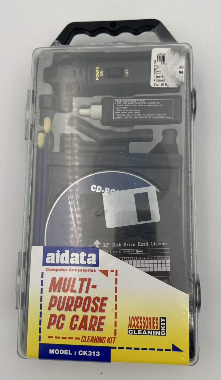 Aidata Multi Purpose PC Care Cleaning Kit - Floppy & CD - Factory Sealed