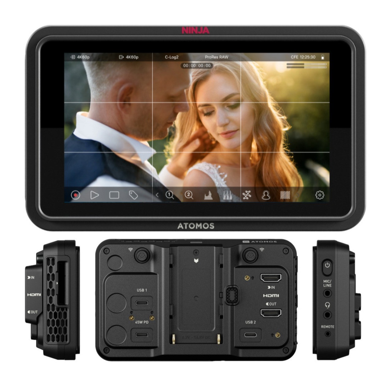 Atomos Ninja TX GO with Super-Bright 1500nit 5-Inch Touchscreen Display