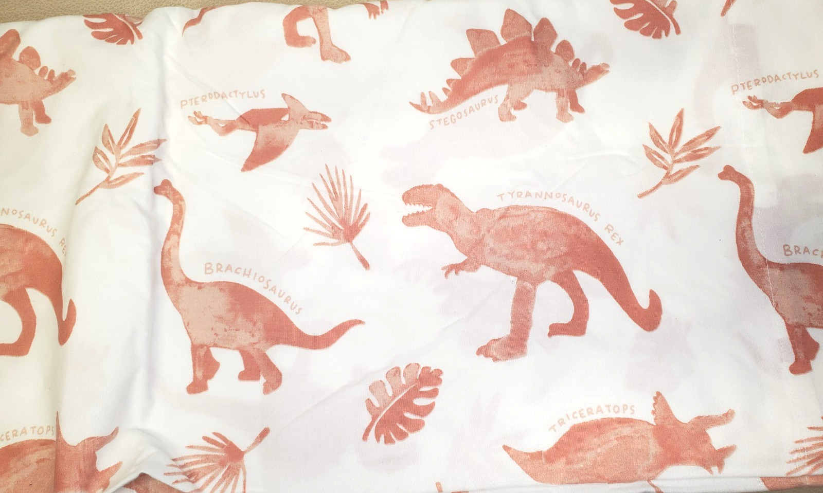 NEW 100% COTTON  Kids Dinosaur Pillow Cases  Standard Size