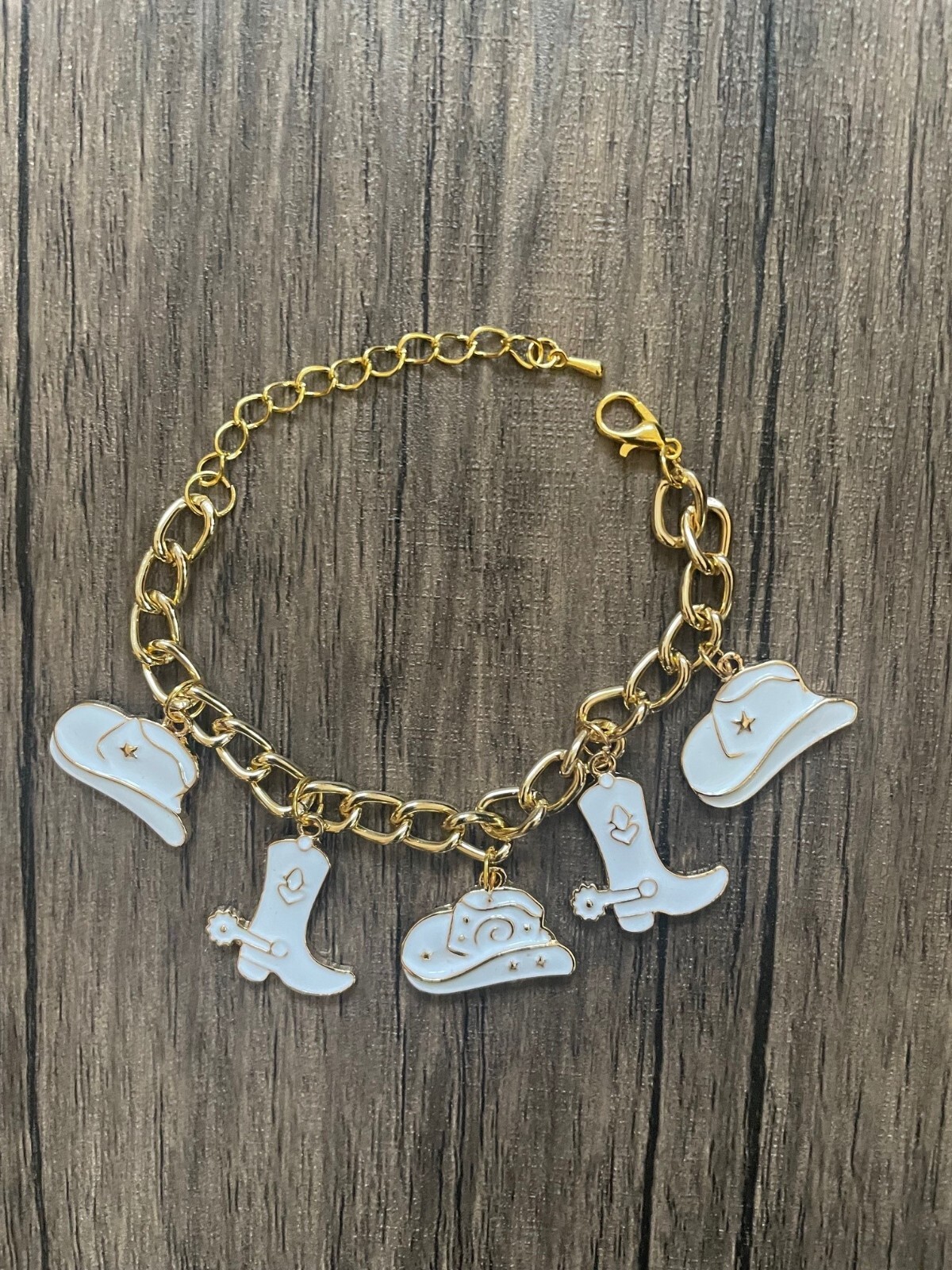 Handmade 4- Piece Western Charm Bracelet Set