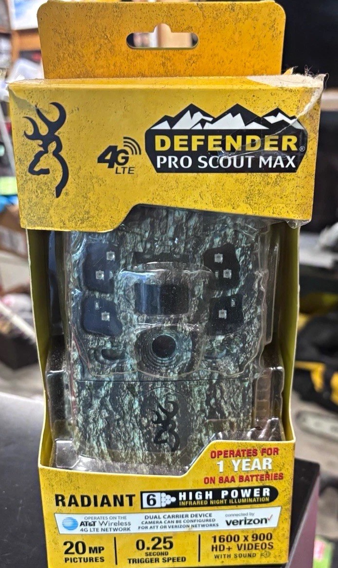 Browning Defender Pro Scout Max 4G LTE Verizon Trail Camera 20MP 0.25s 80ft