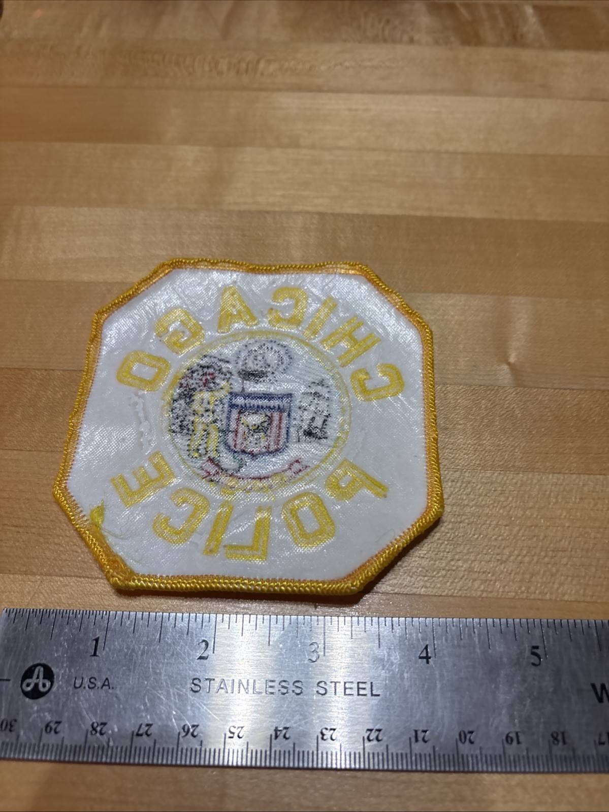 Chicago Police White Patch -Historical Memorabilia