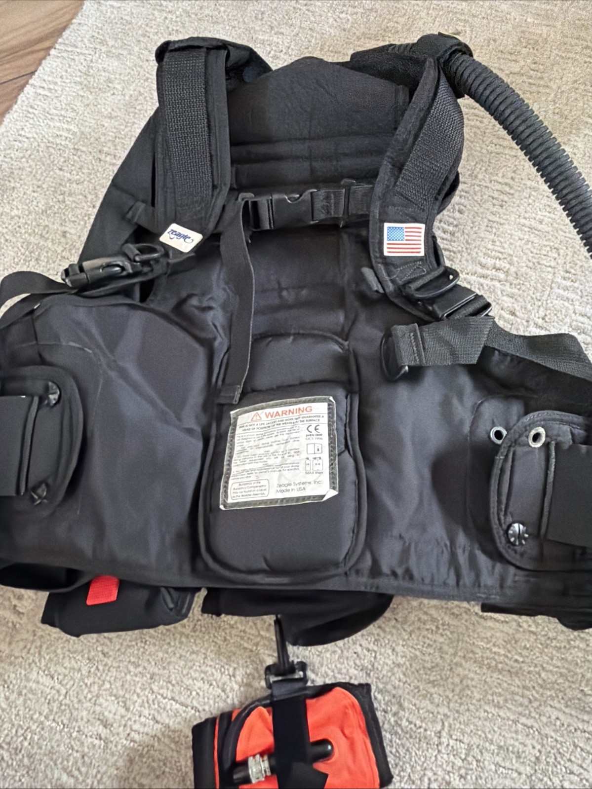 Zeagle Escape Large Diving BCD Buoyancy Vest w/ Attachments