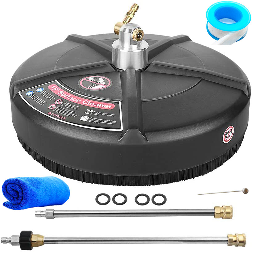 Flat Surface Cleaner 15 Inch 4000 PSI Cold Water Pressure Washer 3 Wheels