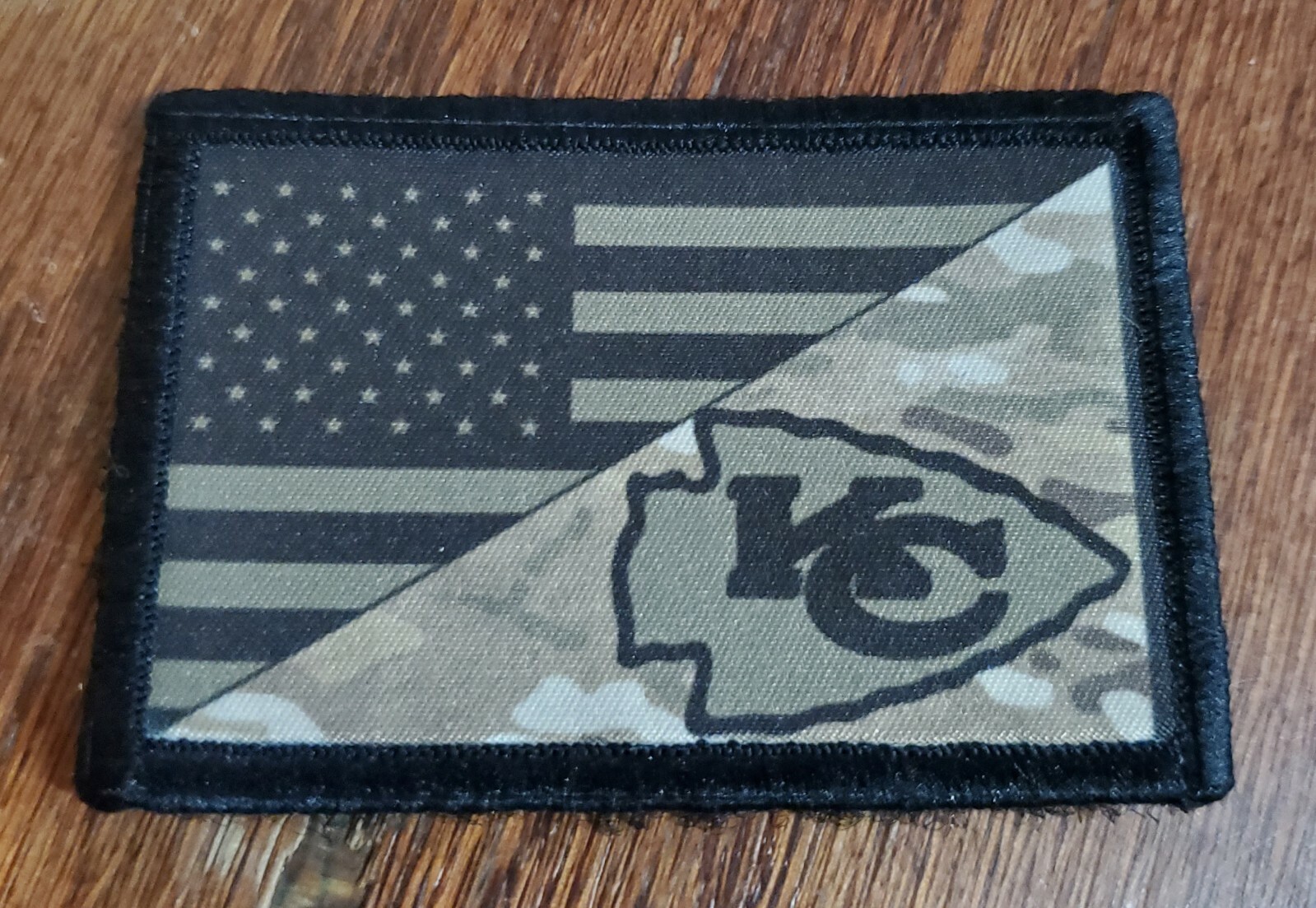 Subdued Kansas City Chiefs Morale Patch Tactical Military