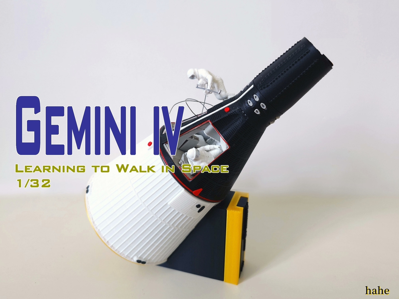 1/32 High Gemini Manned Spacecraft  3D Printed Plastic Finished Model 7.6'' New