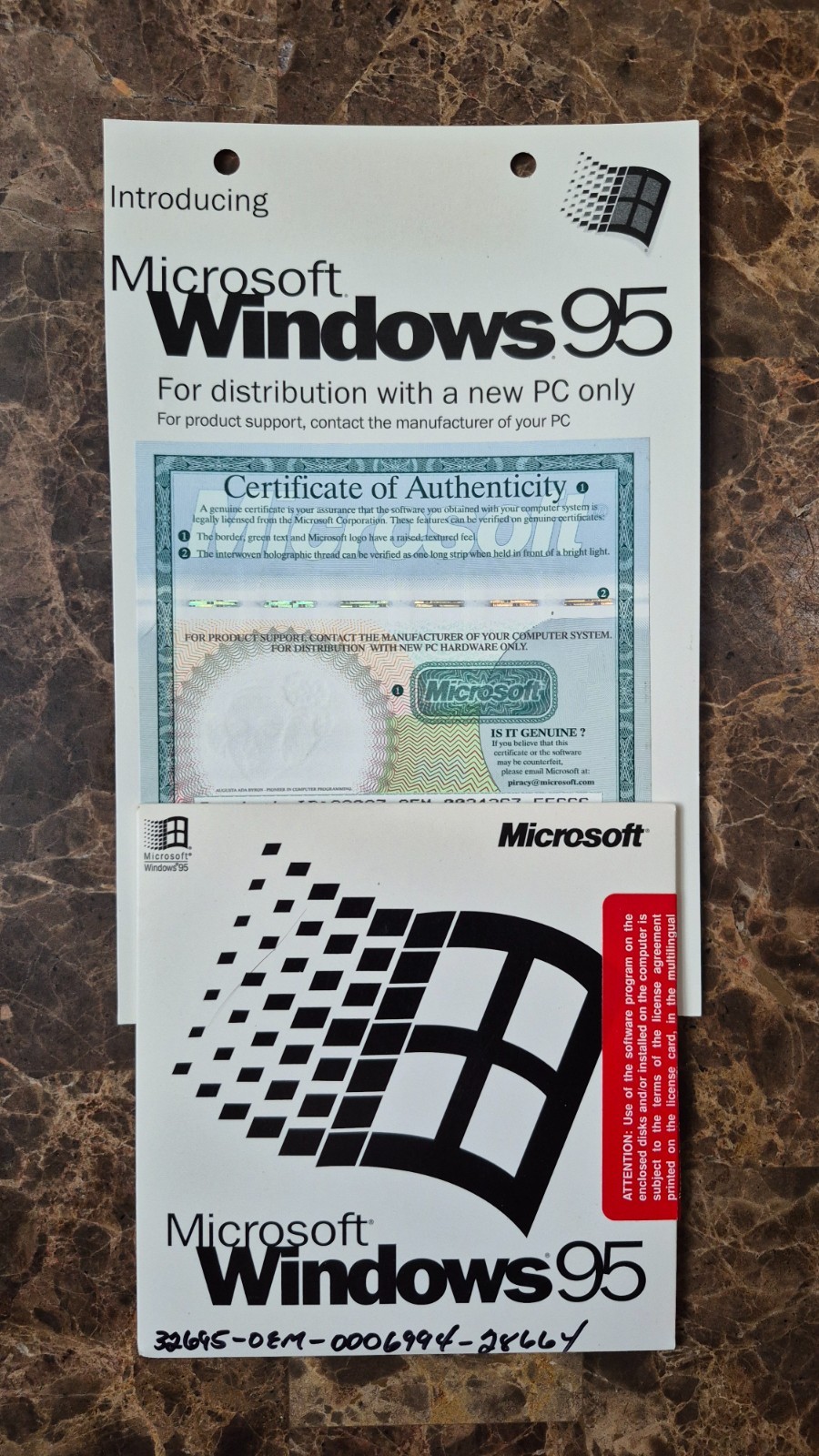 Genuine Microsoft Windows 95 FULL Operating System With Product Key SEALED CD