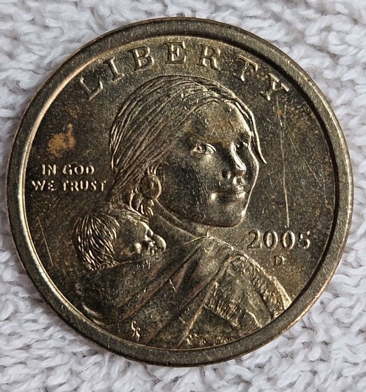 AU 2005 D Sacagawea dollar coin