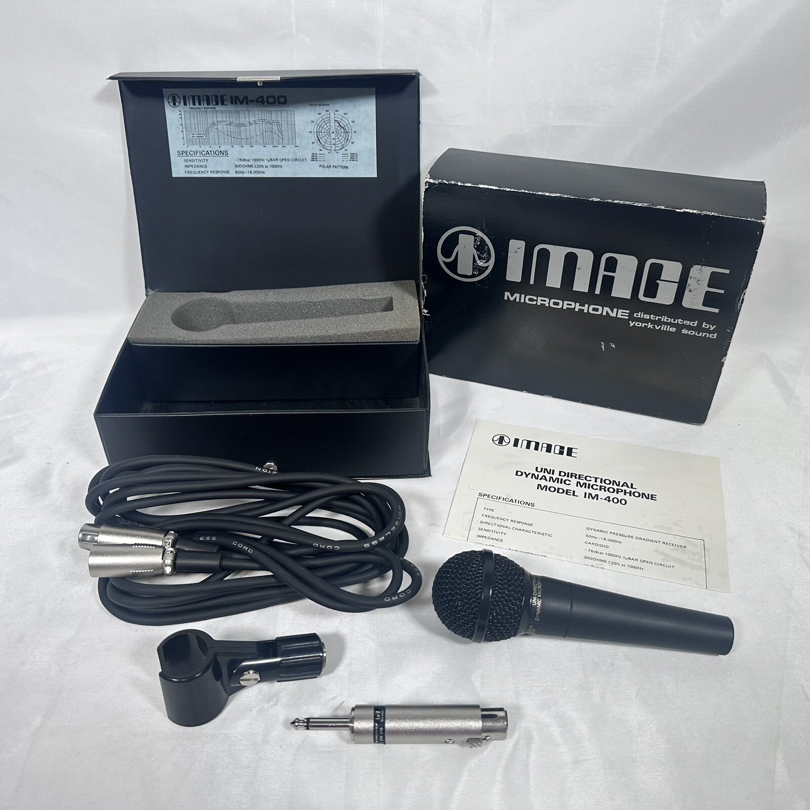 Yorkville Image IM-400 Microphone Uni-Directional Dynamic Mic Japan 300 Ohms