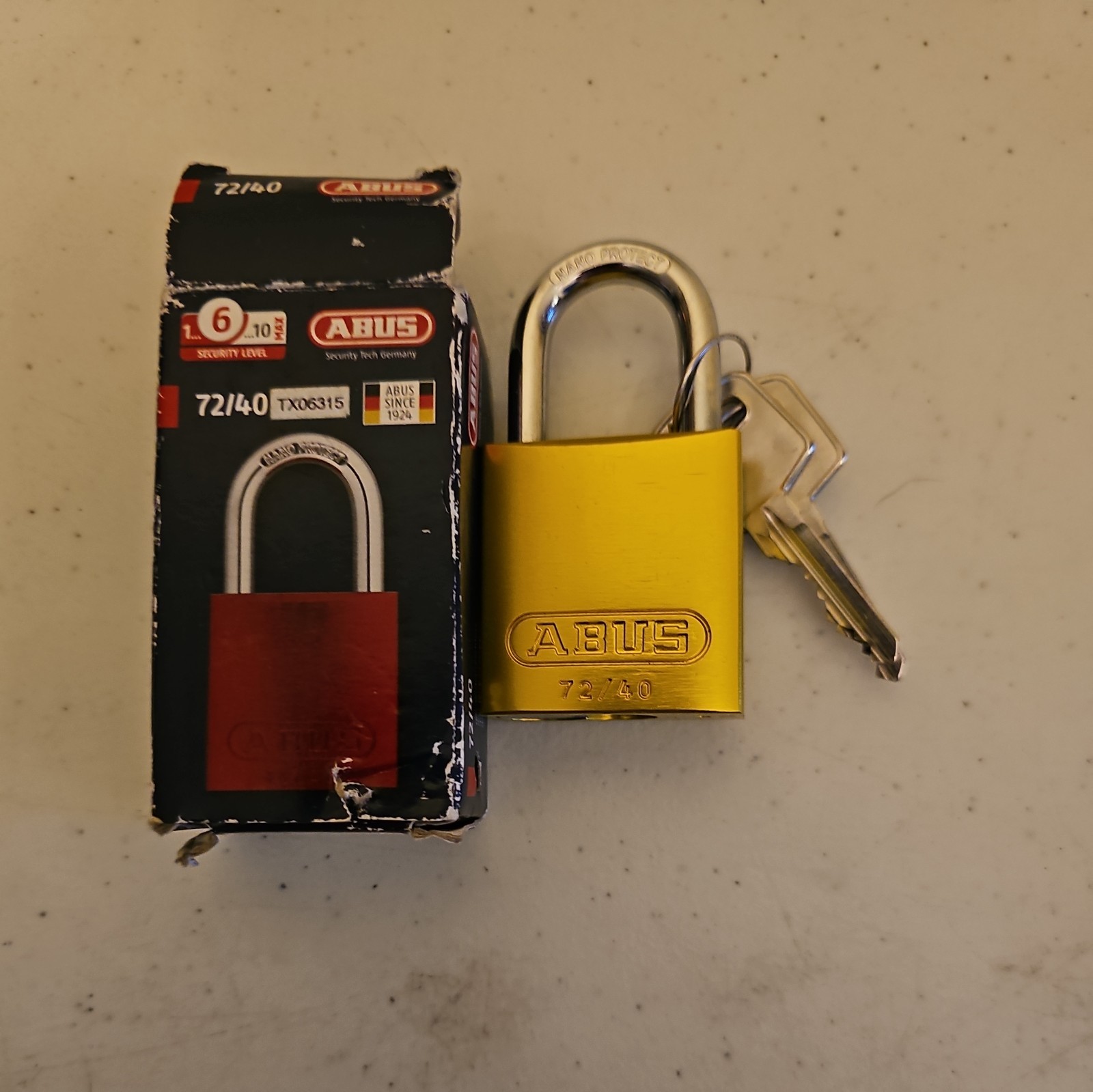 Abus 72/40 Aluminum Lock Out Pad Gold