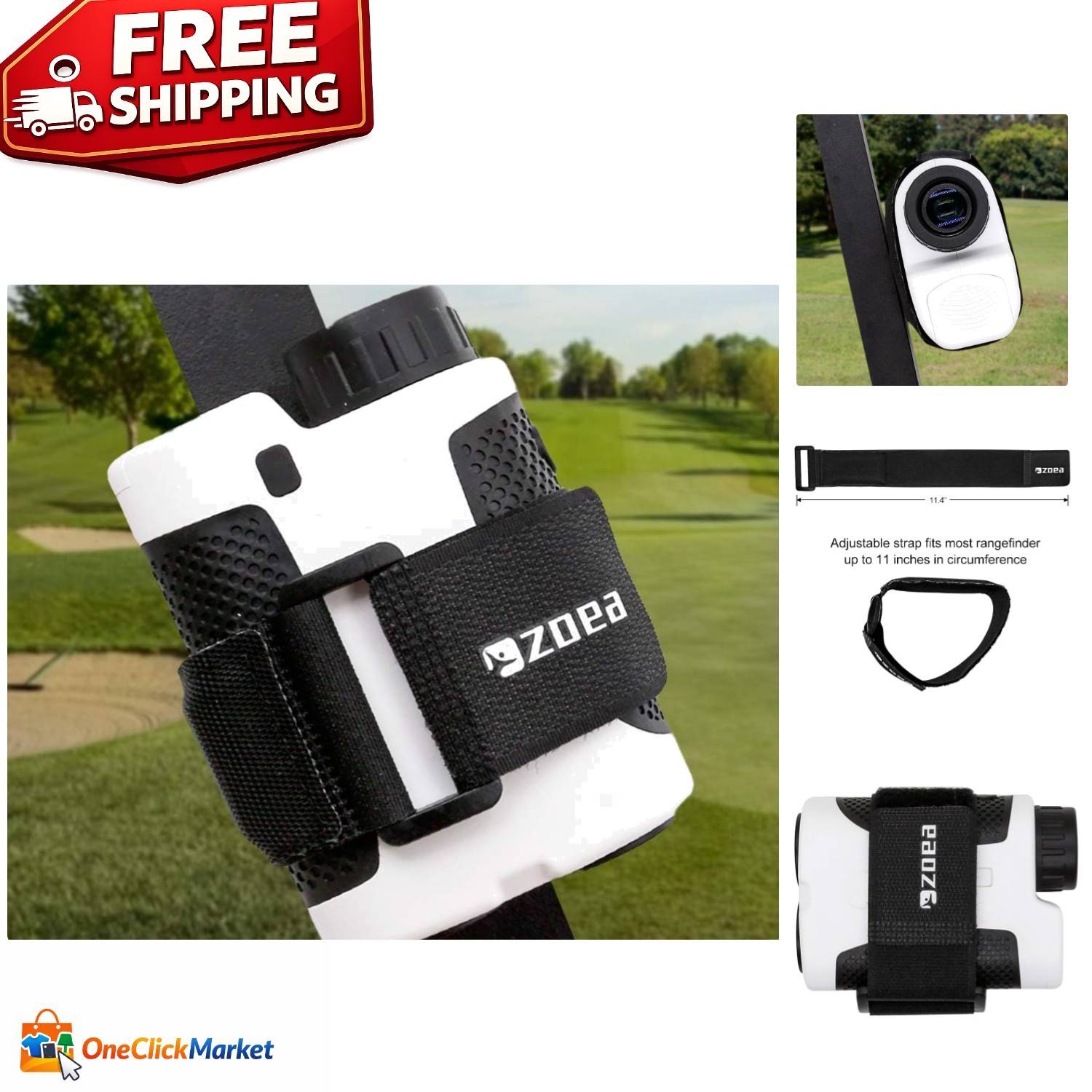Strong Magnet Rangefinder Mount Strap: Perfect for Golf Carts & Courses