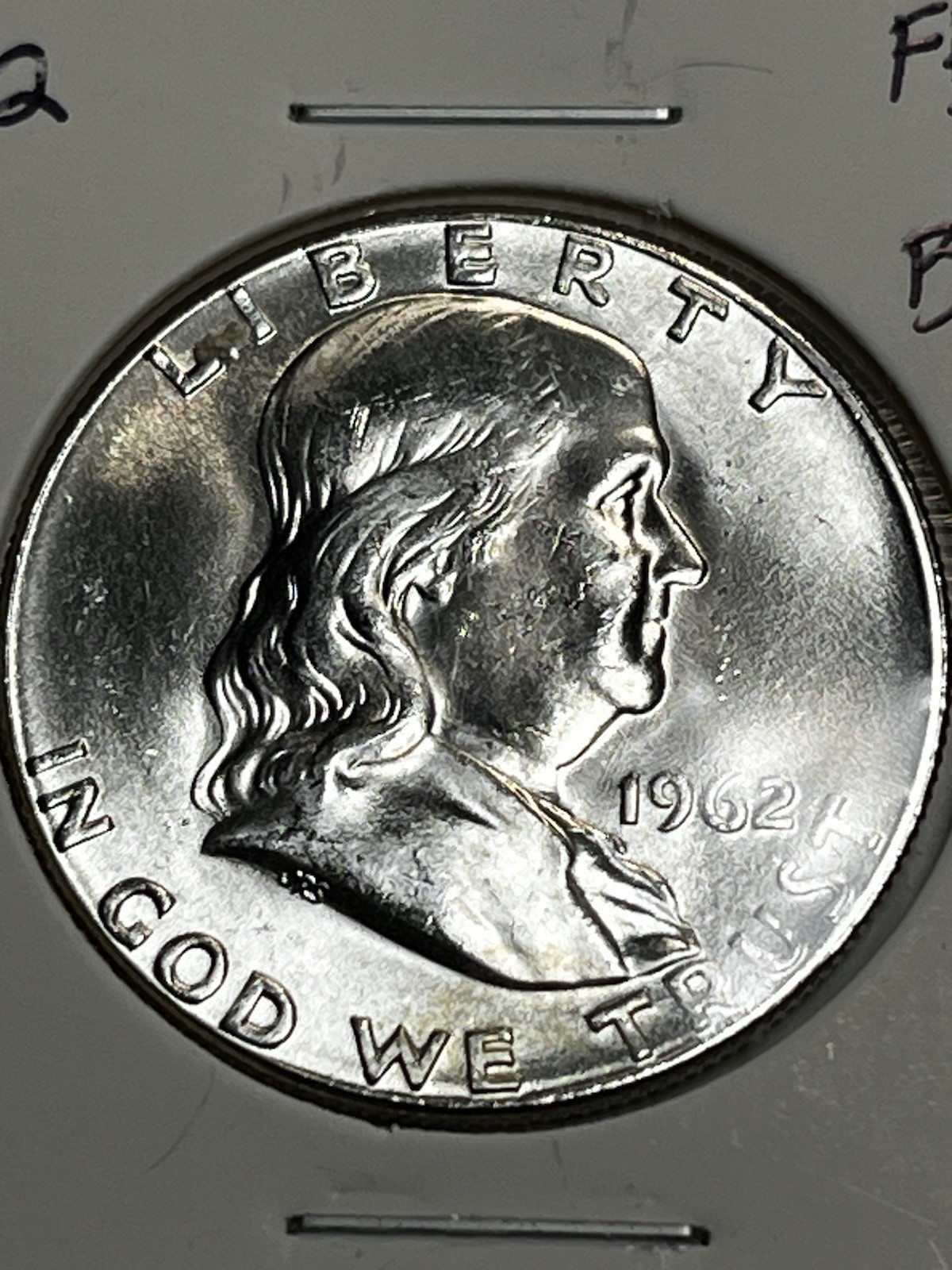 1962 50C Franklin Half Dollar BU Coin Full Bell Line