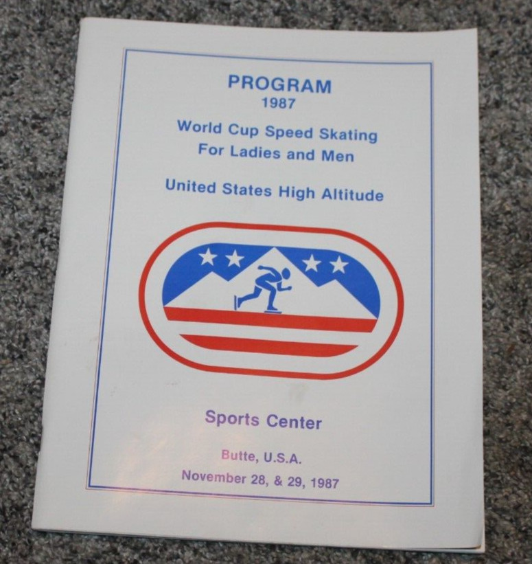 1987 WORLD CUP SPEED SKATING HIGH ALTITUDE PROGRAM, Butte, MT, B.Blair, D Jansen