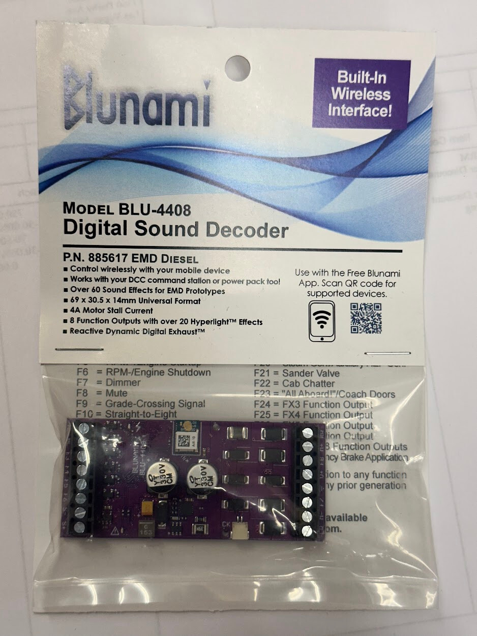 Soundtraxx BLU-4408 885617 BLUNAMI EMD DIESEL Sound, 8 Function Universal