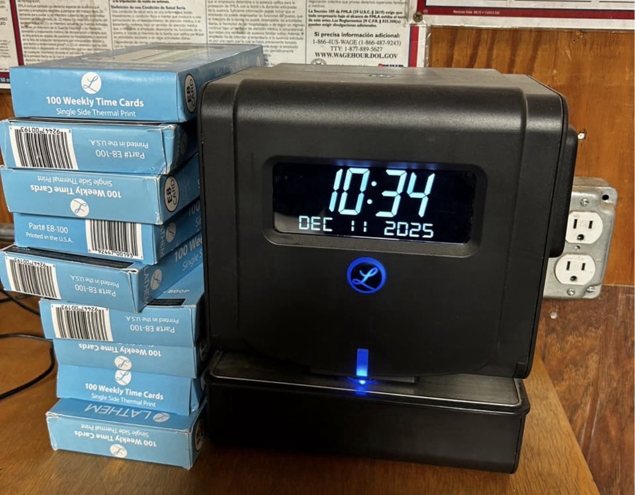 Lathem 2100HD Heavy Duty Thermal Print Time Clock