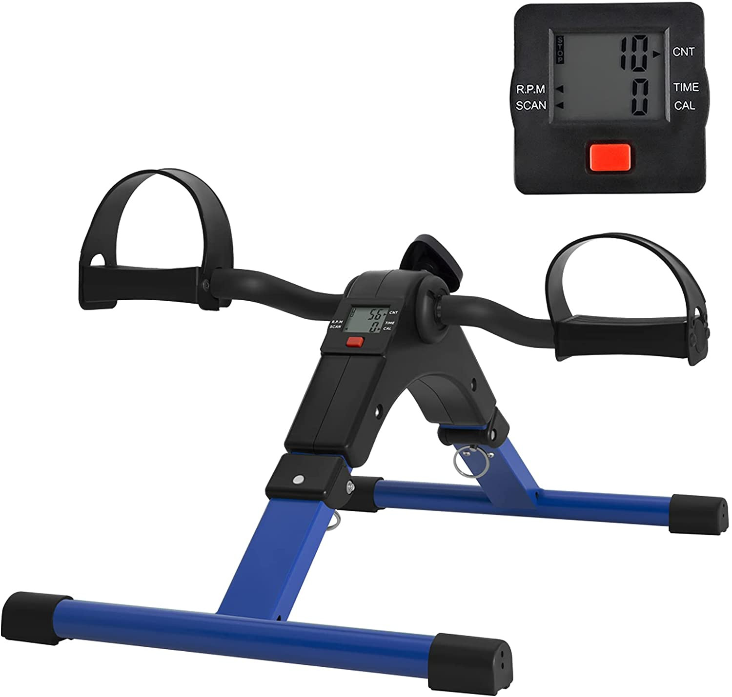 Folding Pedal Exerciser - Mini Exercise Bike under Desk Bike Pedal Exerciser wit