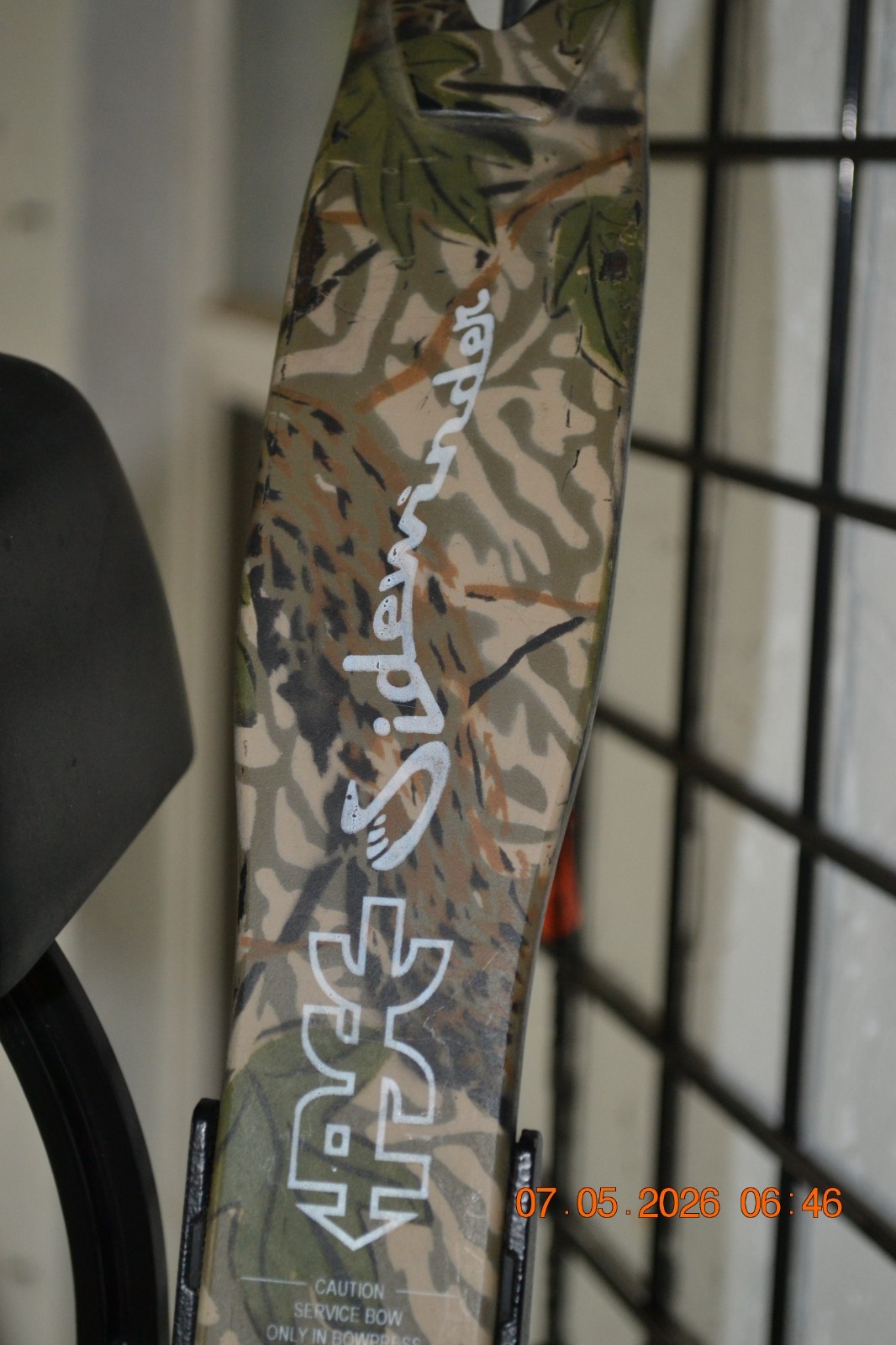 PSE sidewinder compound Bow Camo, with quiver fun shooter