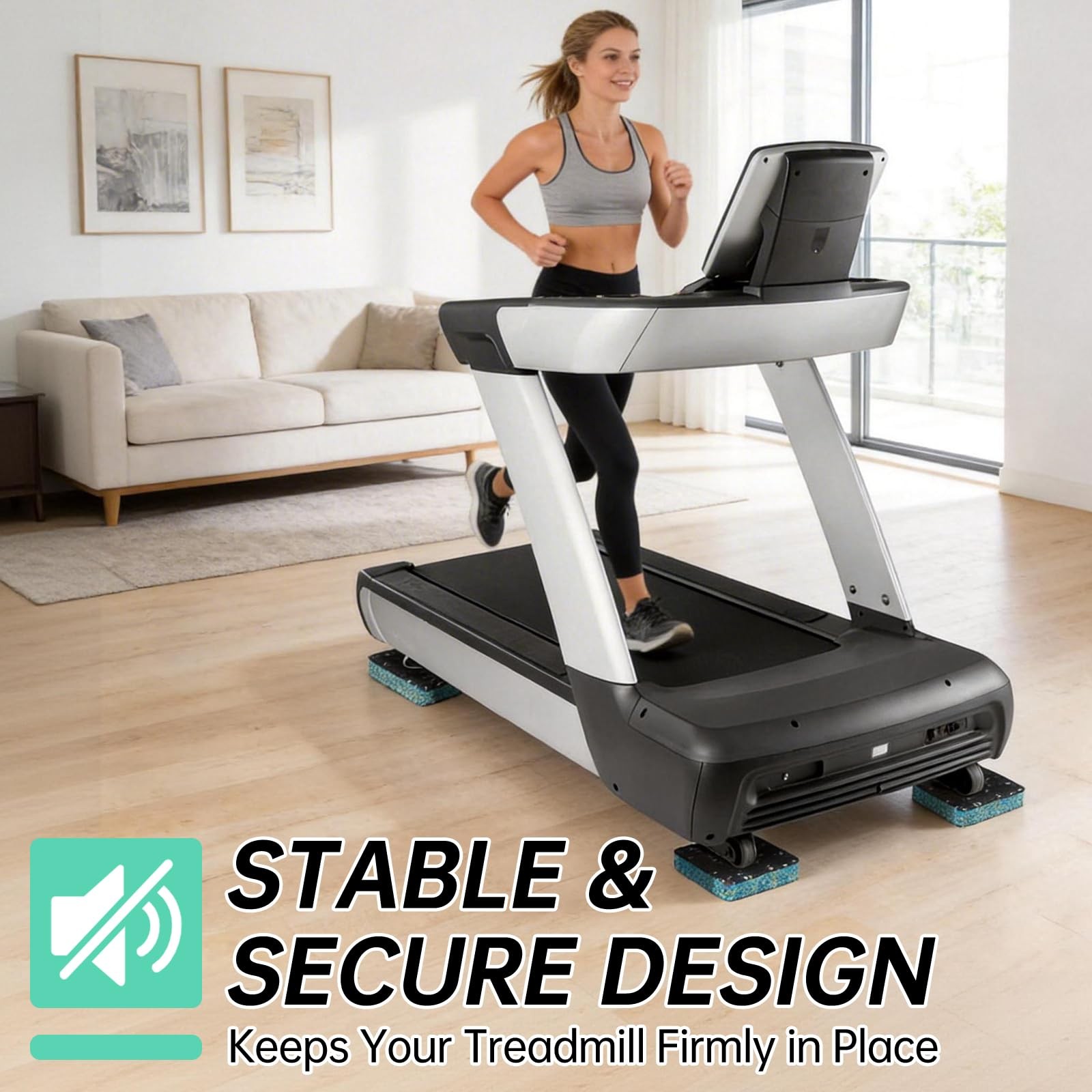 Treadmill Incline Riser Blocks, 4 PCS Walking Pad Incline Blocks, High-Density R