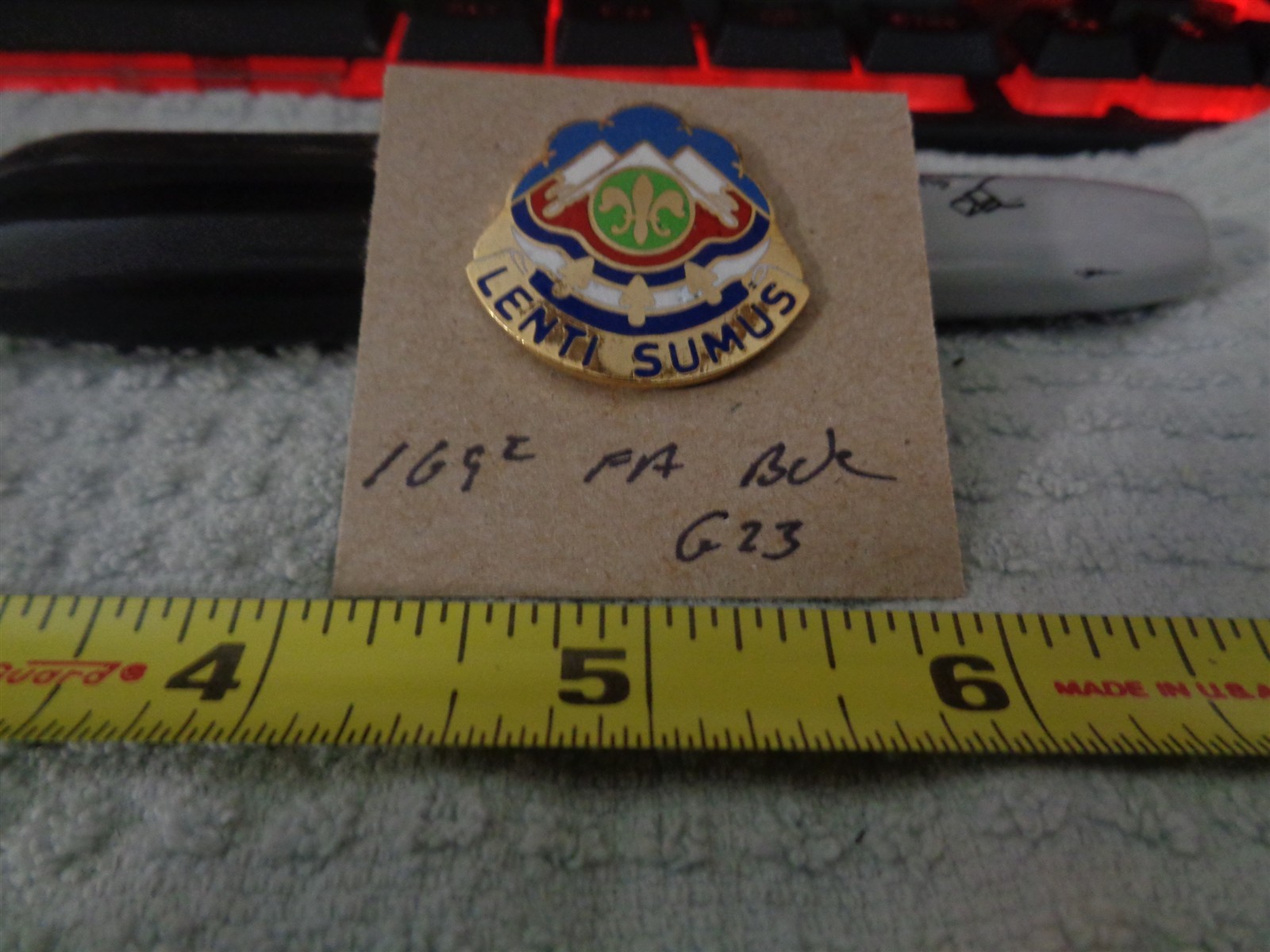 169th Field Artillery Brigade G23 Unit Crest, DI, DUI (DRAW#L13)