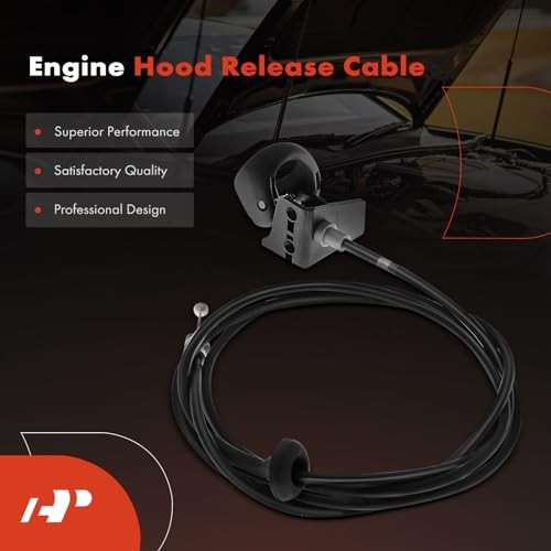 80.9 inch Front Hood Latch Release Cable with Handle | Compatible with Ford