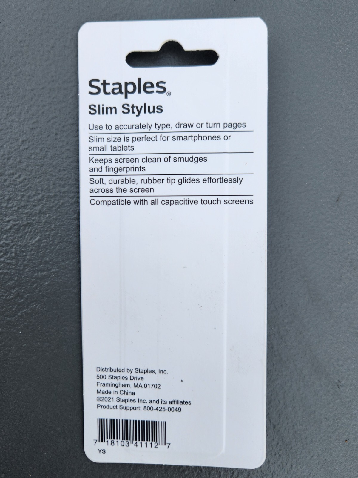 Staples Universal Slim Stylus 51149, Radiant Red