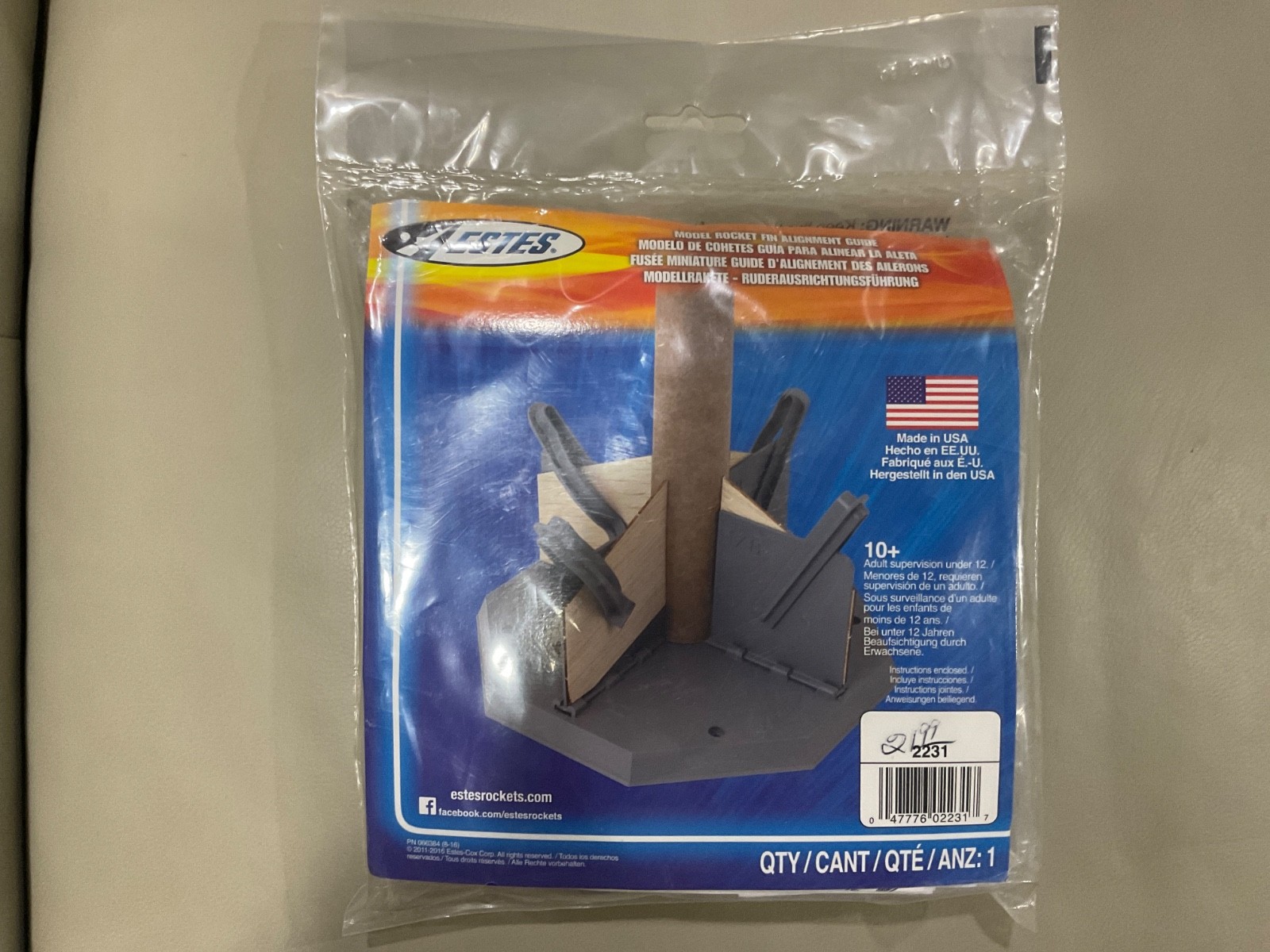 ESTES 2231 MODEL ROCKET FIN ALIGNMENT GUIDE rockets FOR 3 or 4 FINS  EST2231 NEW