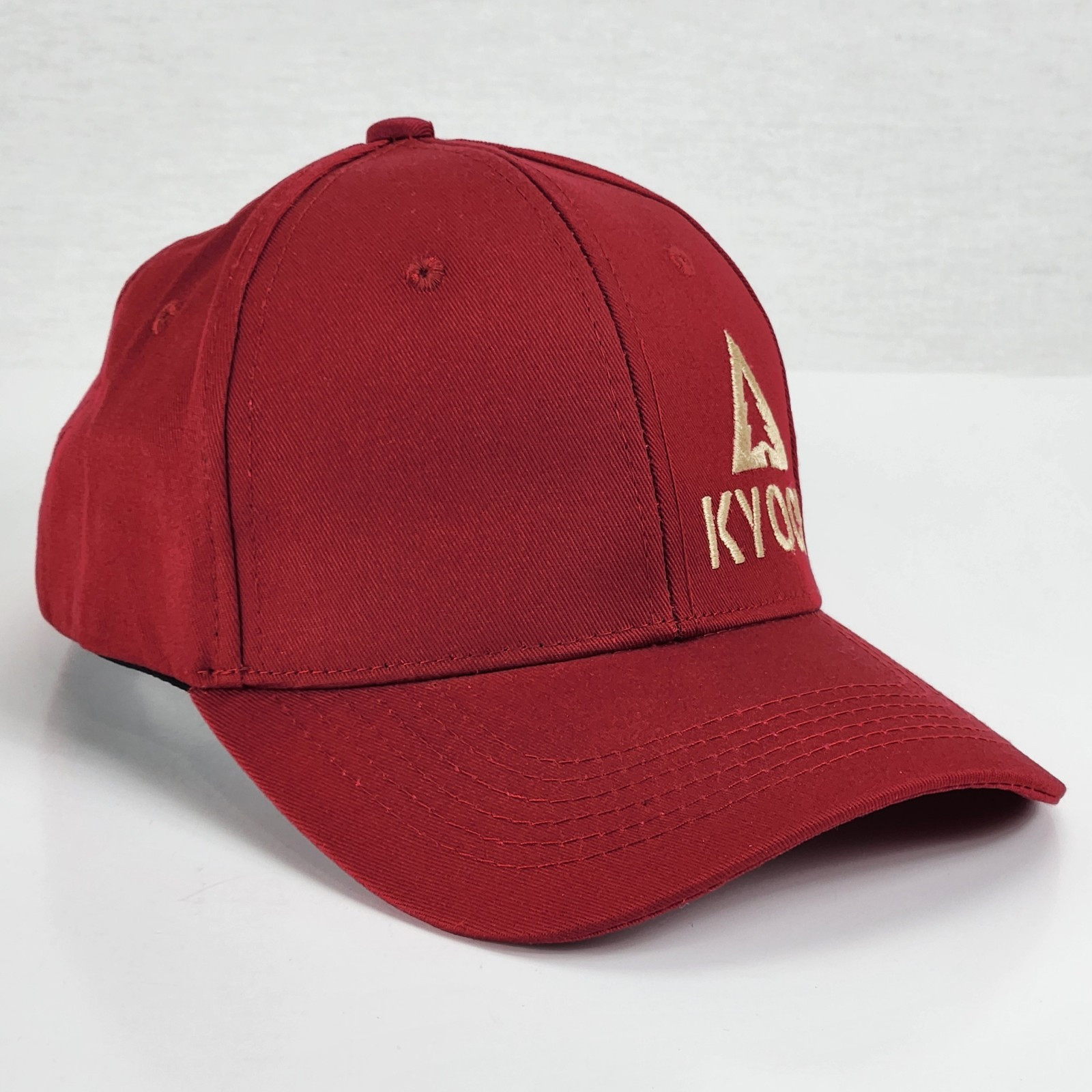 Dark Red Kyooh Baseball Cap Adjustable Strapback Hat 100% Cotton Embroidered