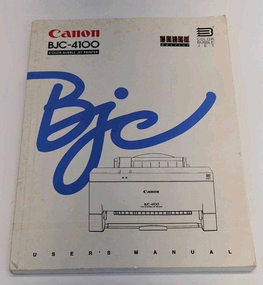 Canon BJC-4100 User's Manual