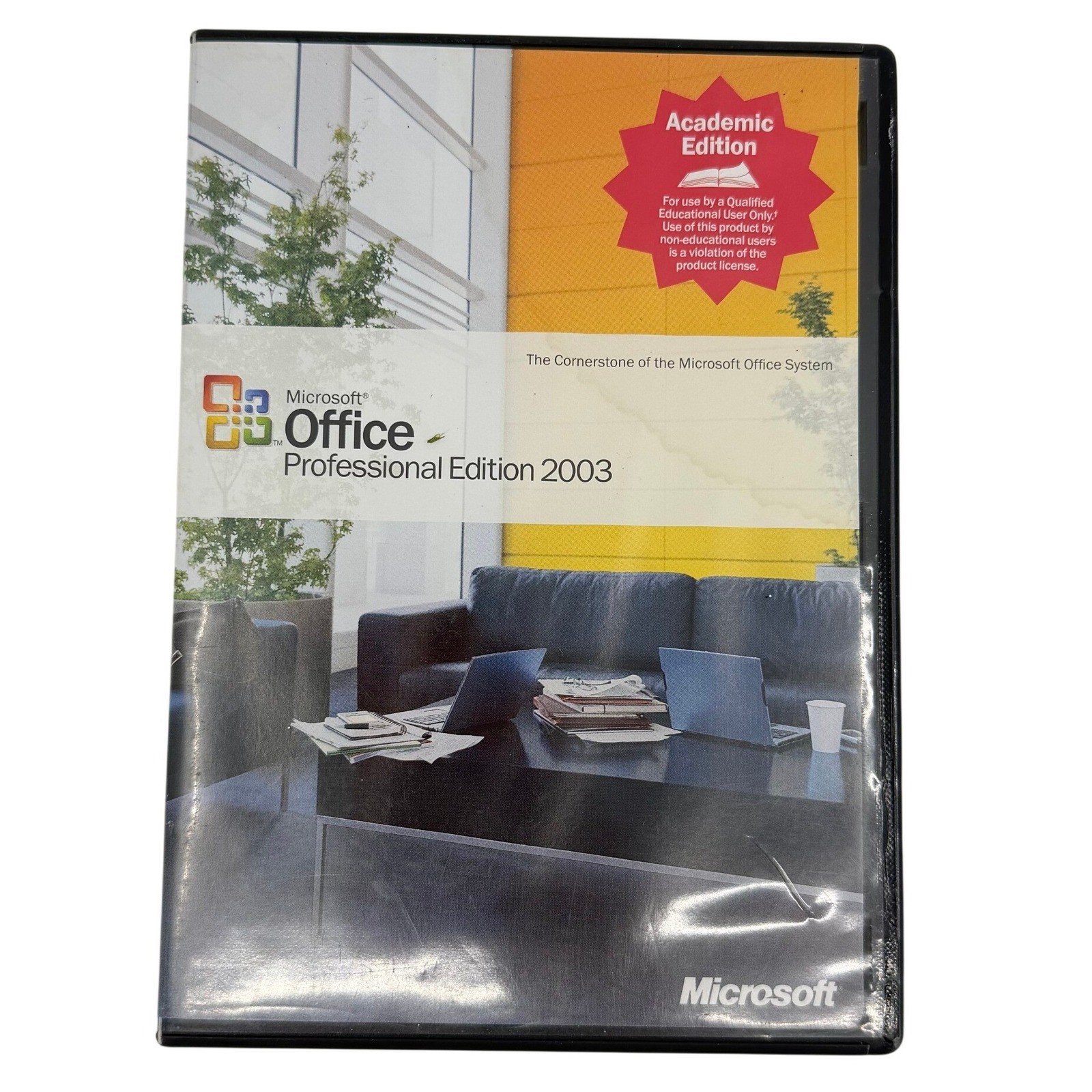 Microsoft Office Professional Edition 2003 Academic Edition 2 Discs with Key