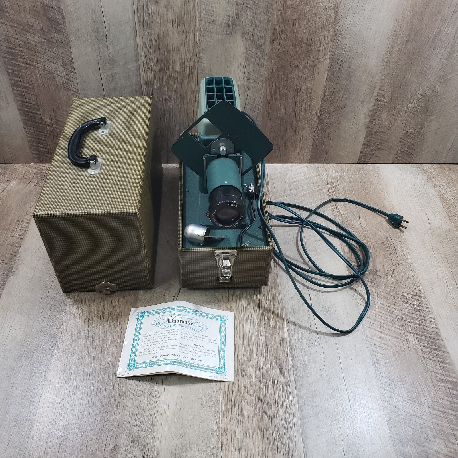 Vintage Argus 300 Automatic Slide Projector With Case