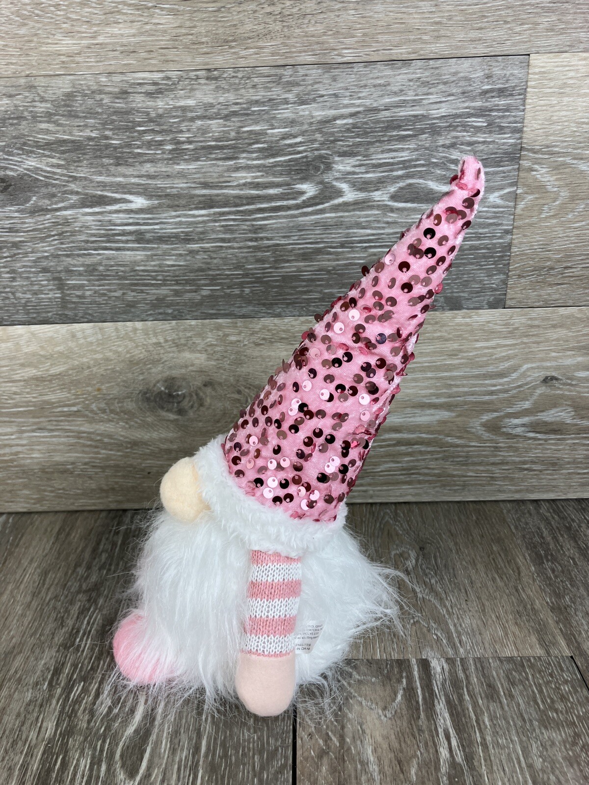 Gnome Pink Sequin Lighted Figure Night Light Lamp
