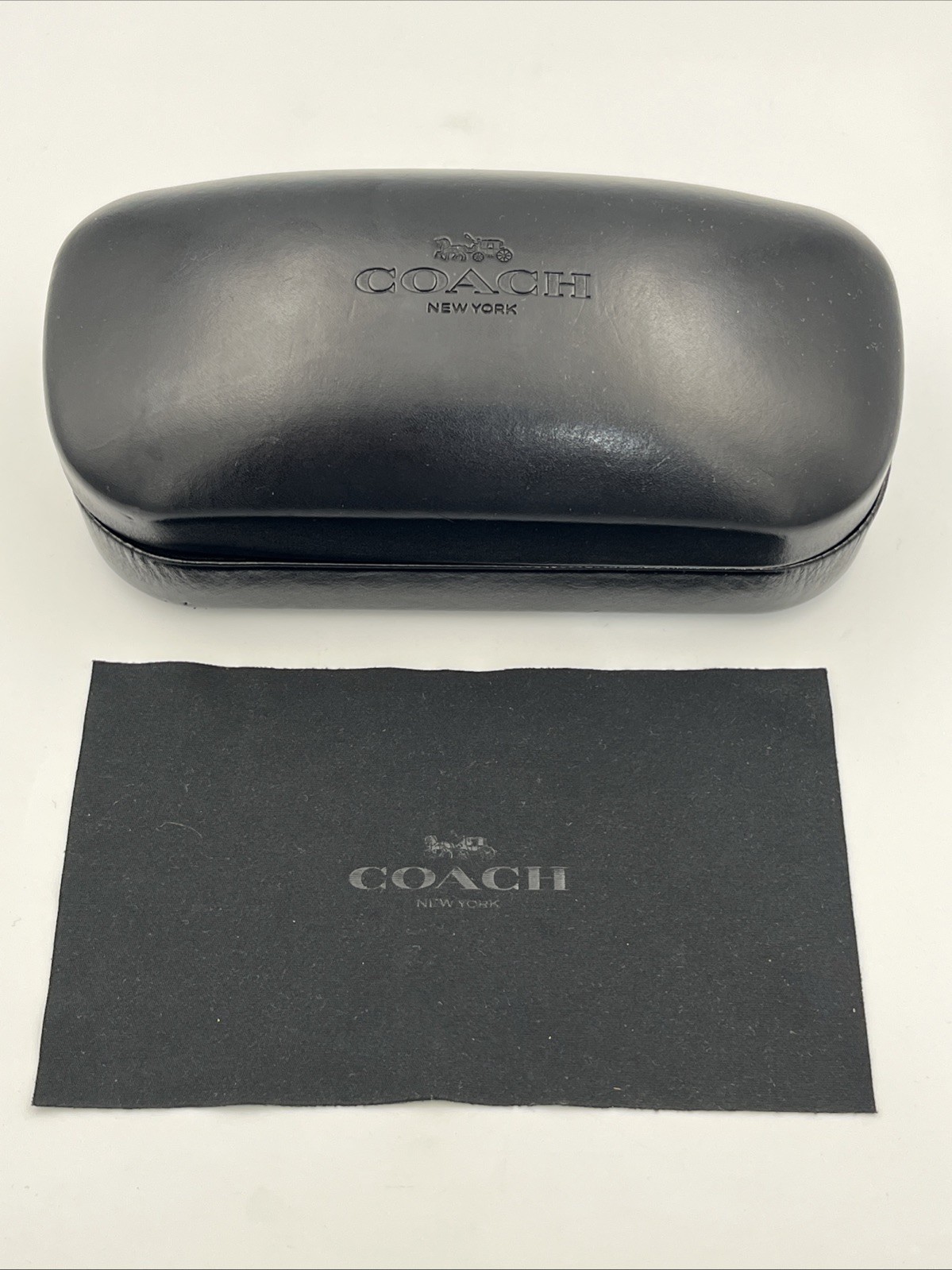 Coach New York Eyeglass Sunglasses Hard Case Clamshell Black Empty Authentic