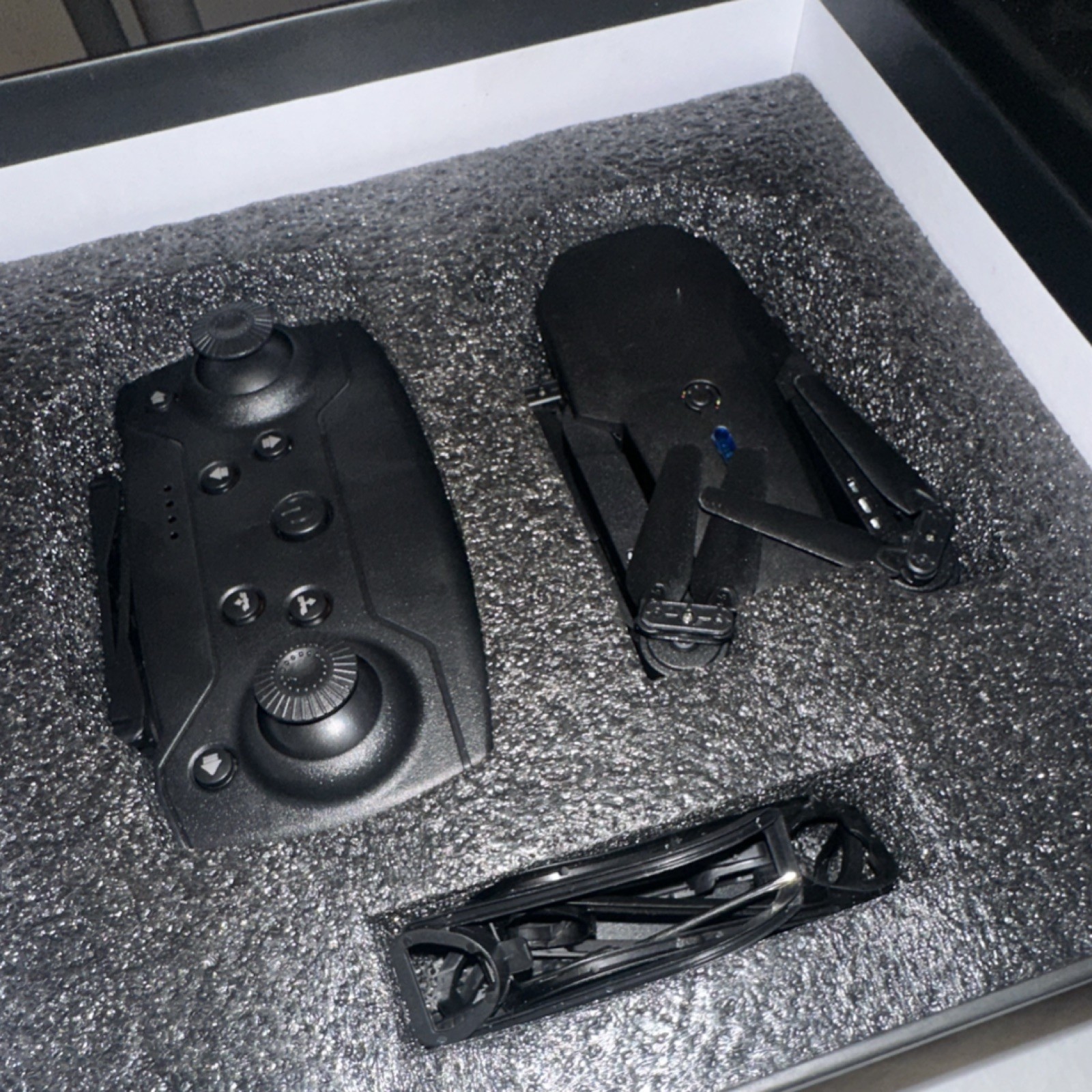 SMS Foldable Electric Quadcopter Drone Black Plastic with Controller