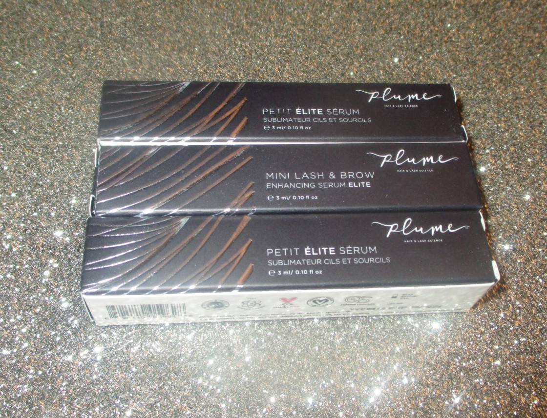 Lot of 3 Plume Lash & Brow Enhancing Serum Elite Travel Size 3 ml NIB
