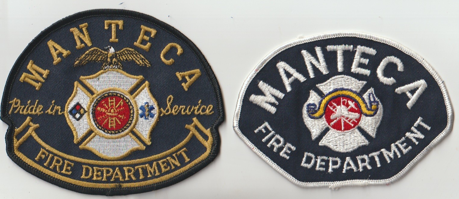 Manteca CA Fire Department patch pair ship from Australia