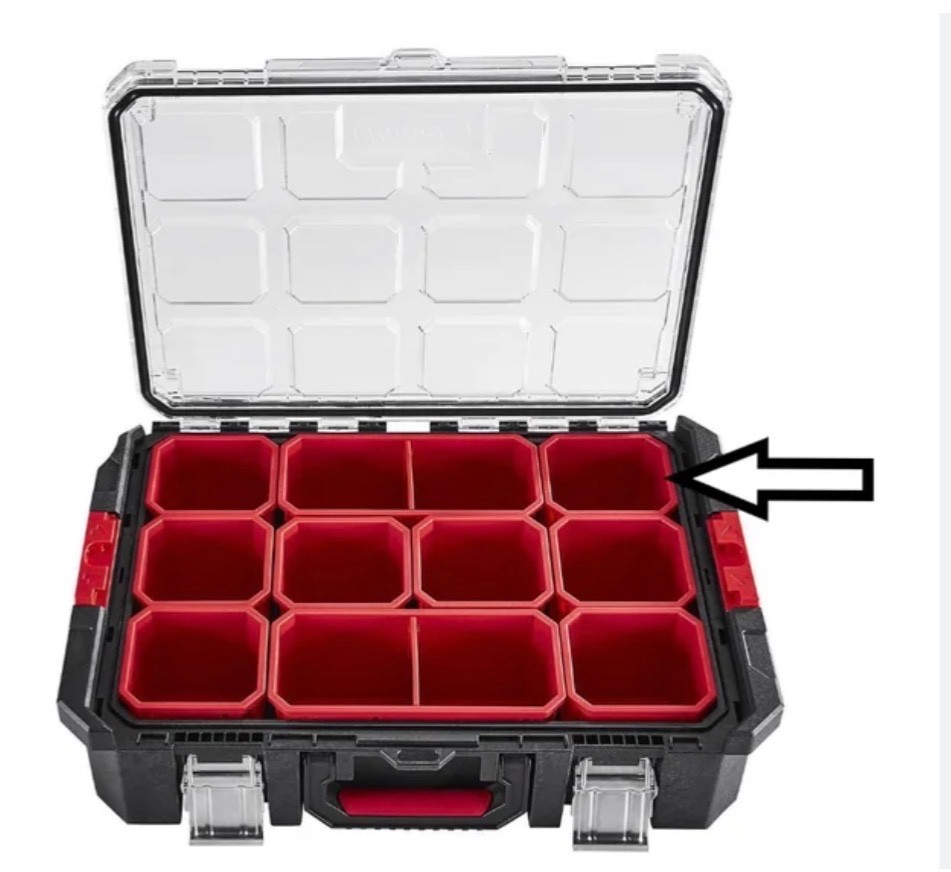 Complete New Set of Red Plastic Bins for BAUER Storage System Modular Organizer