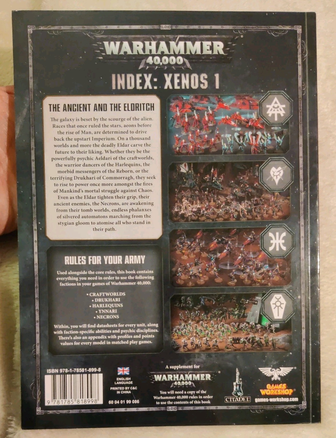 Warhammer 40k Index Xenos 1 2017 Good Condition
