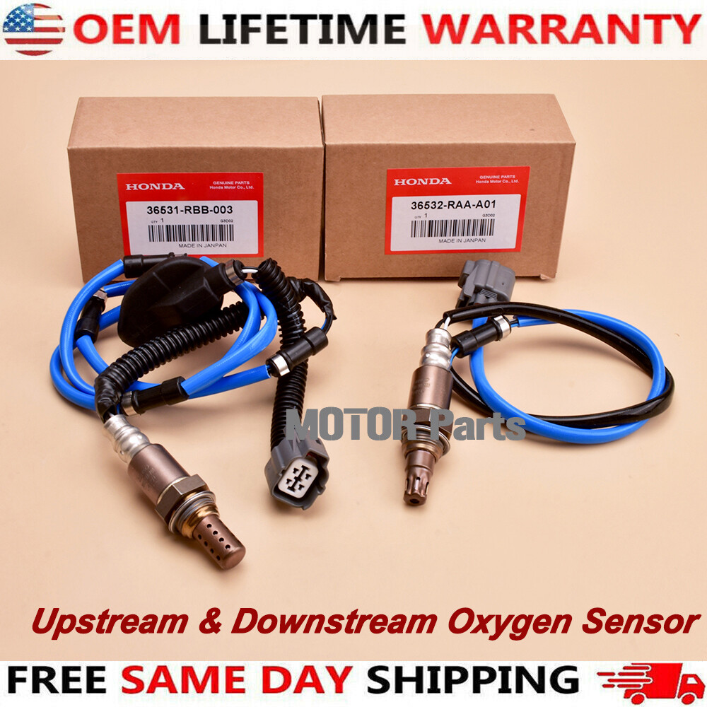 Genuine OEM 2PCS Upstream & Downstream Oxygen Sensor O2 for 2003-07 Accord 2.4L