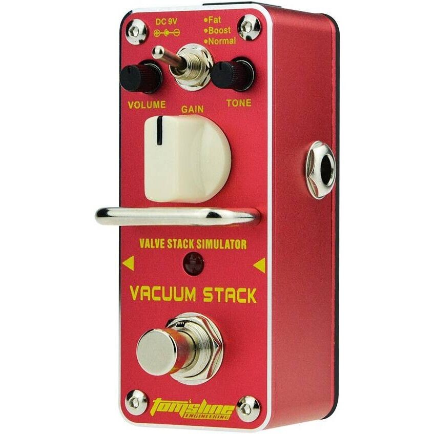 Tomsline AR-AVS-3 Vacuum Valve Stack Simulator Guitar Effects Pedal, Red