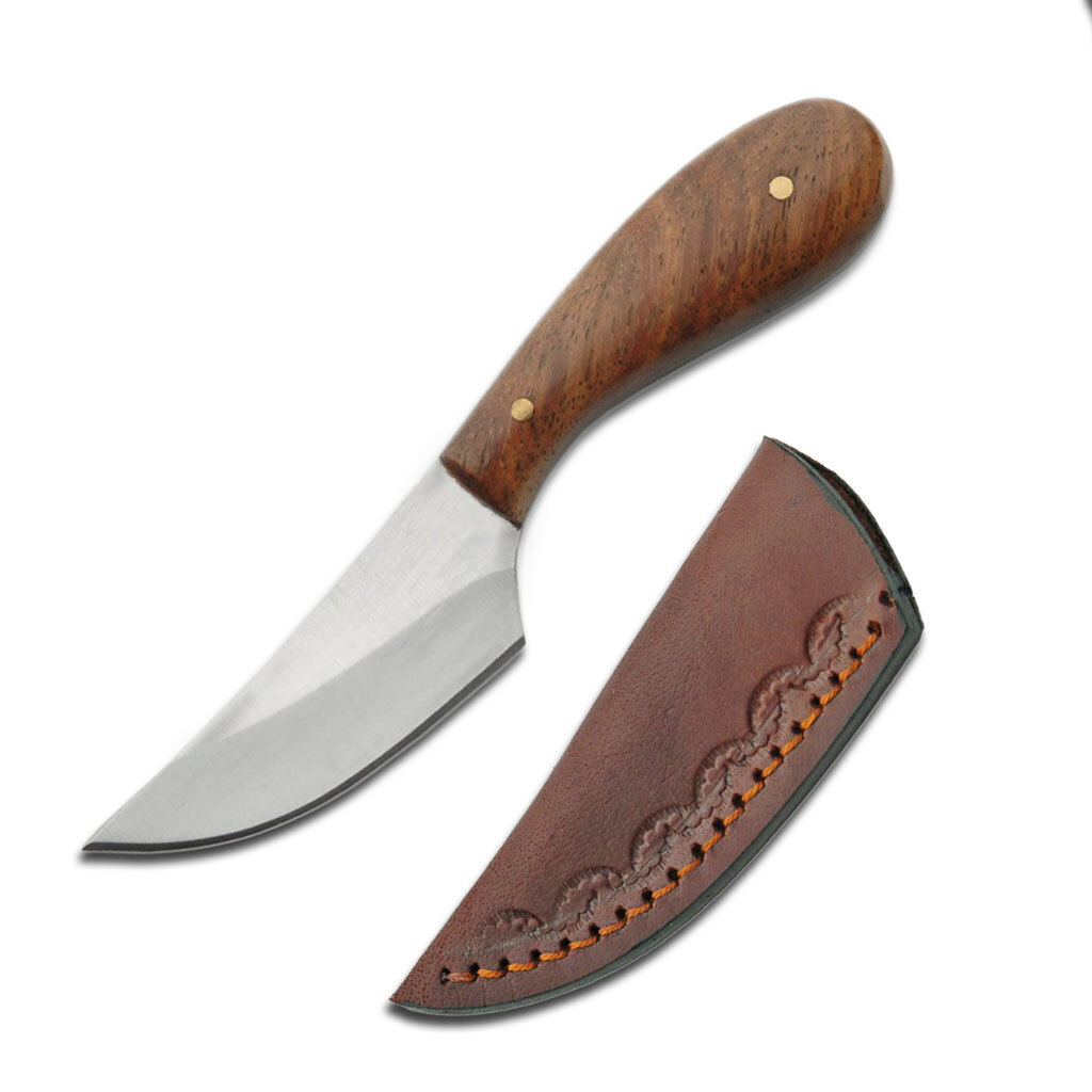 Trapper-Style Mini Boline NEW 4.5" Herb Knife w/ Wood Handle