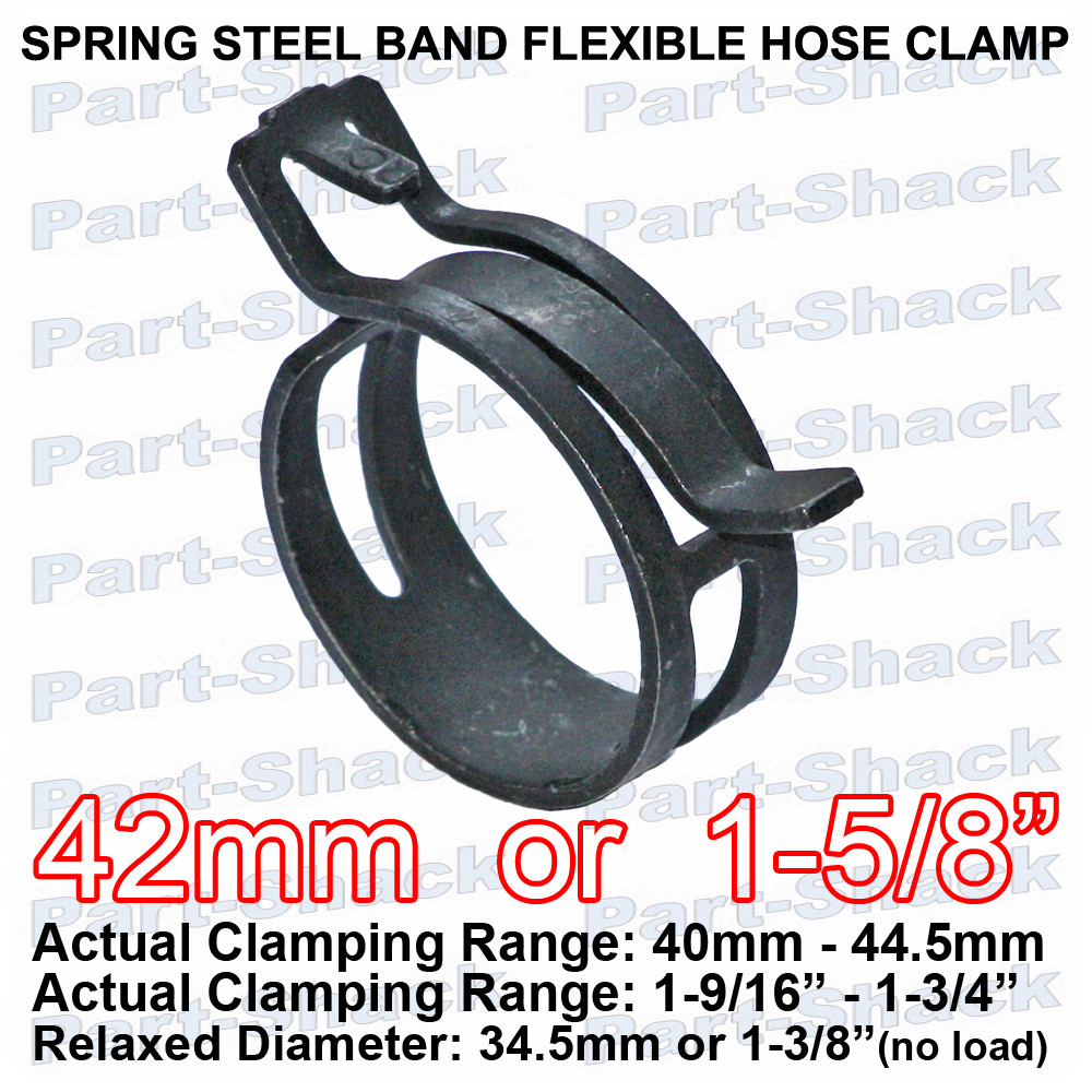 SPRING STEEL BAND FLEXIBLE HOSE CLAMP - For 1-5/8 inch (42 mm) OD Hoses -1 piece
