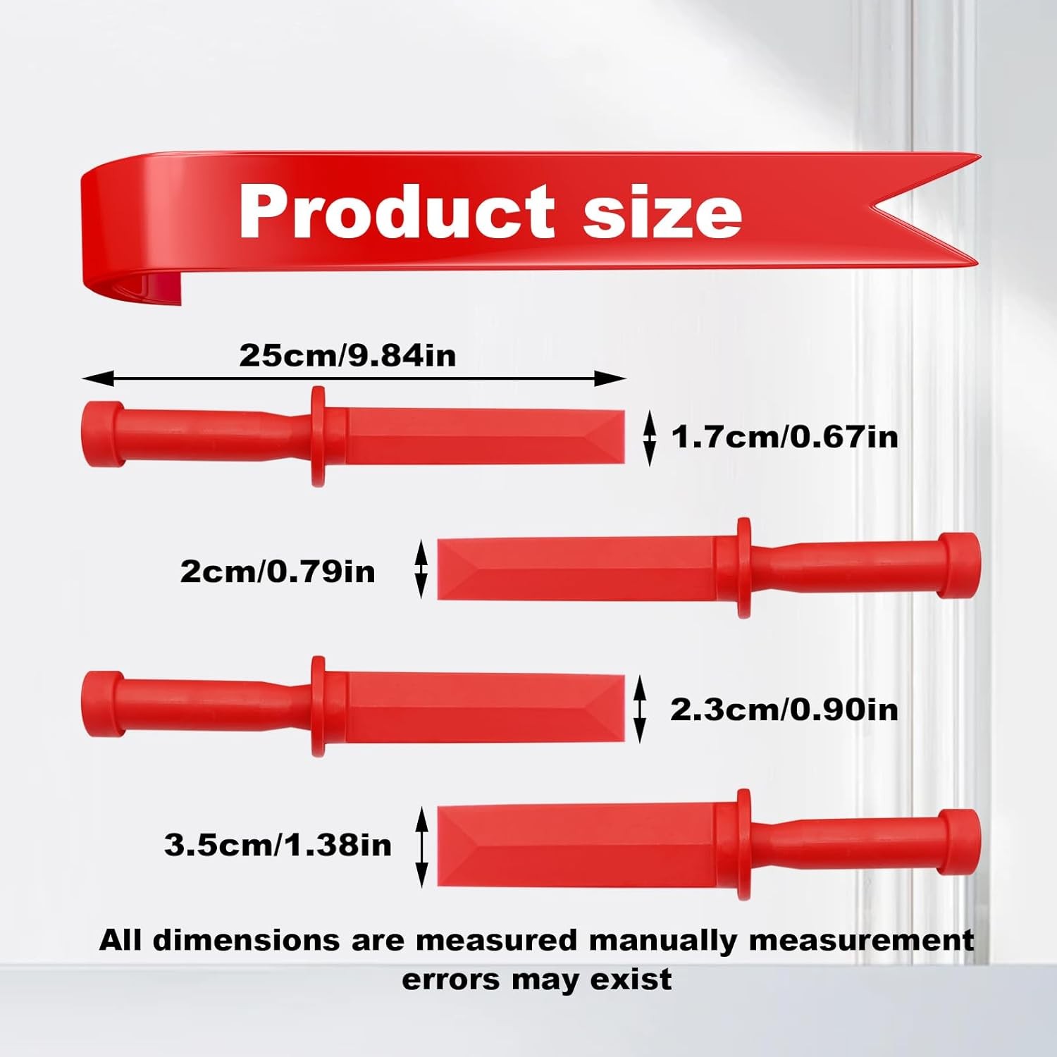 4Pcs Plastic Chisel Scraper, Non-Marring Vehicle Wheel Weight Remover Tool, For