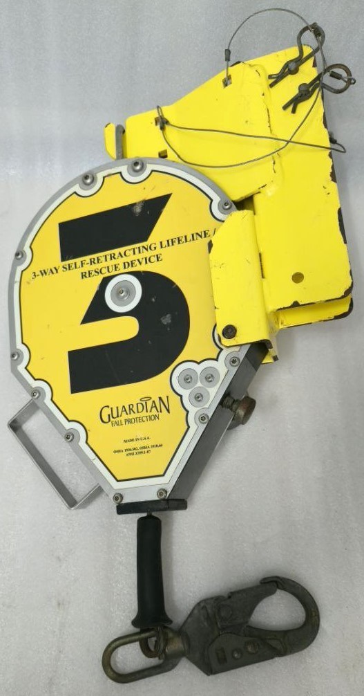 GUARDIAN 10974 3-WAY RESCUE RETRIEVAL SAFETY SELF-RETRACTING LIFEKINE 50' CABLE