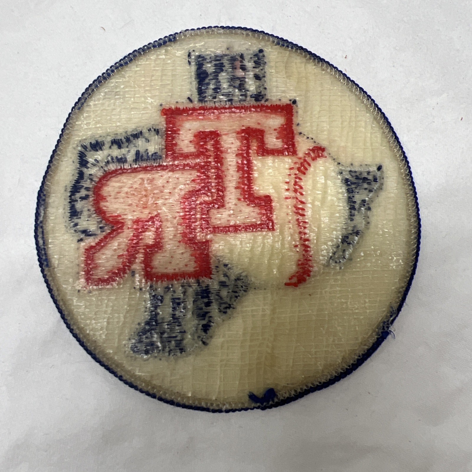 Vintage Texas Baseball TR Logo Patch 3” Embroidered Retro USA